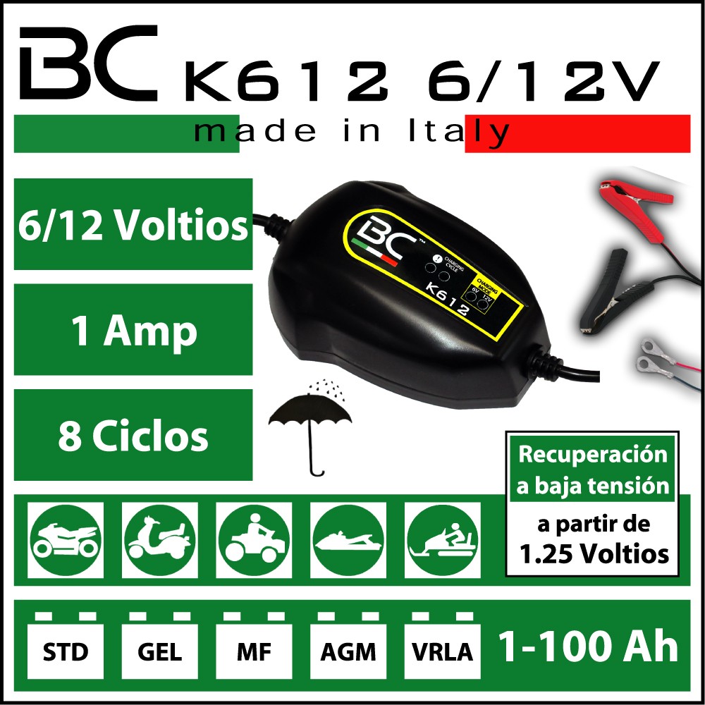 CARGADOR BC K612 | PARA MOTOS | ¡¡OFERTA!!