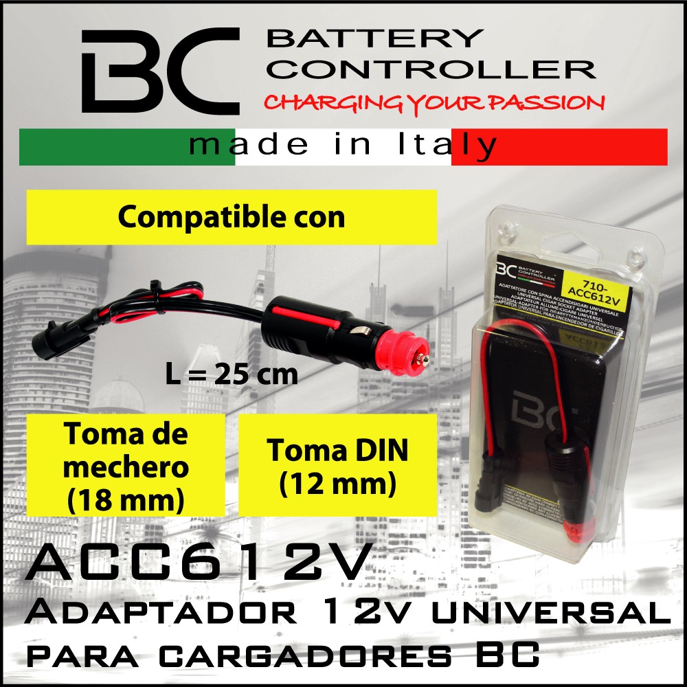 Cable mechero -cam-bus para Cargadores BC