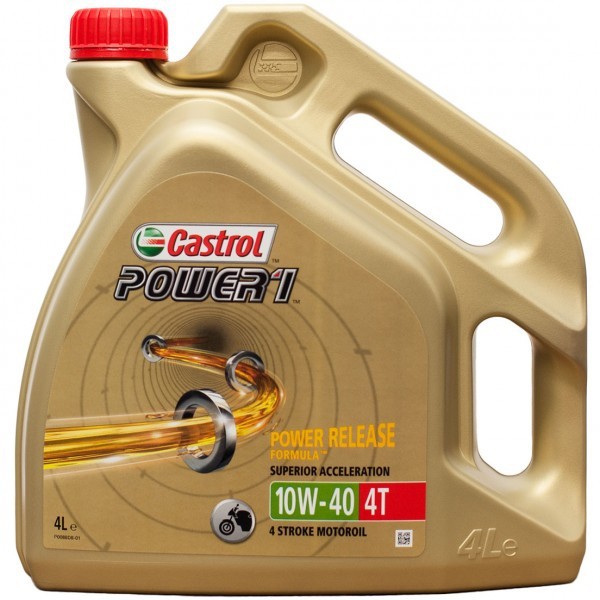 Aceite Castrol Power1 Racing 10w50 100% Sintetico. Motos 4T - 4L. Precio envio incluido.