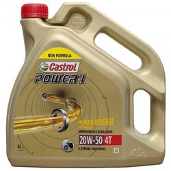 Aceite Castrol Power1 20w50 Motos 4T - 4L.  Envio incluido.