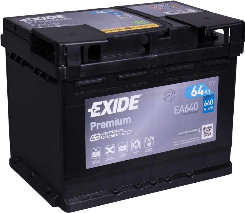 EXIDE EA640 | 64ah 640A | GAMA ALTA  ¡¡OFERTA!! Equivalente: VARTA 12V L2 400/640A EN