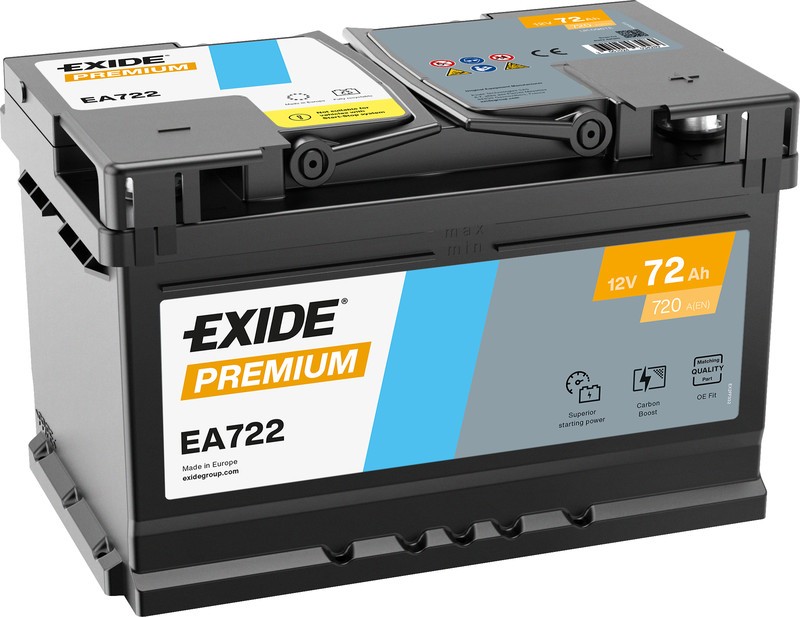 Exide EA722 | 72ah 720A | Gama alta. ¡¡Oferta!!