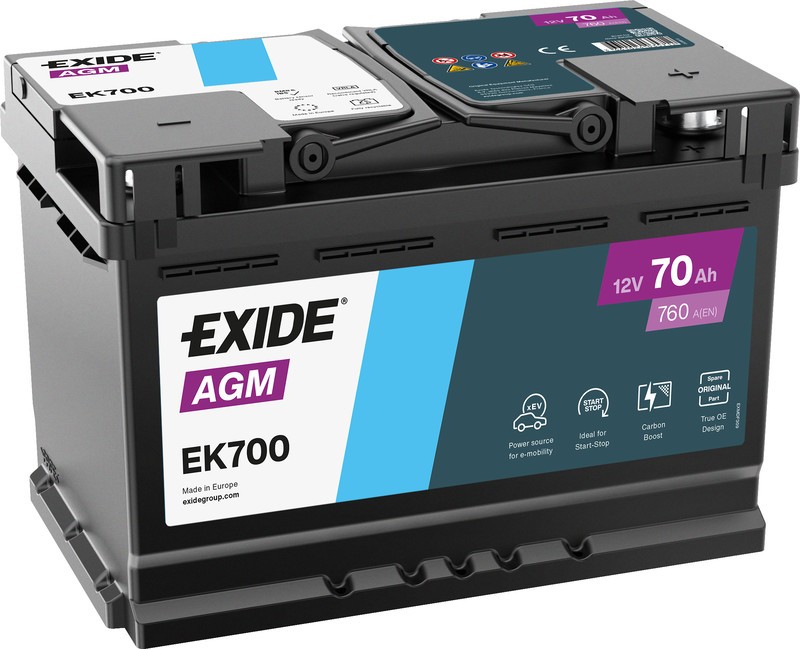Exide EK700 AGM 70ah 760A