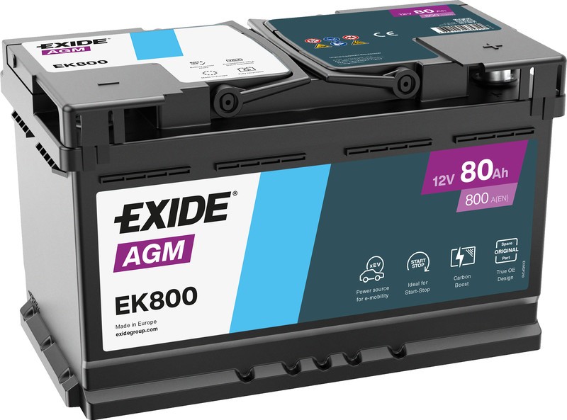 EXIDE EK800 AGM 80ah 800A