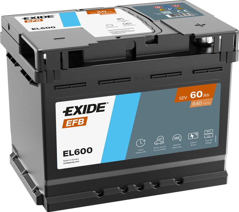 EXIDE EL600 EFB 60Ah 640A START-STOP