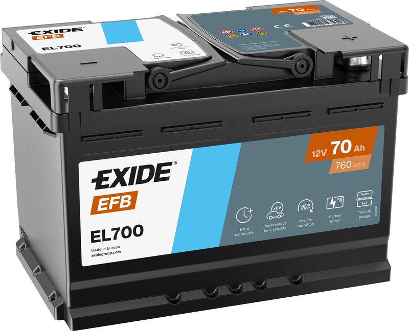 EXIDE EL700 EFB 70Ah 760A START-STOP