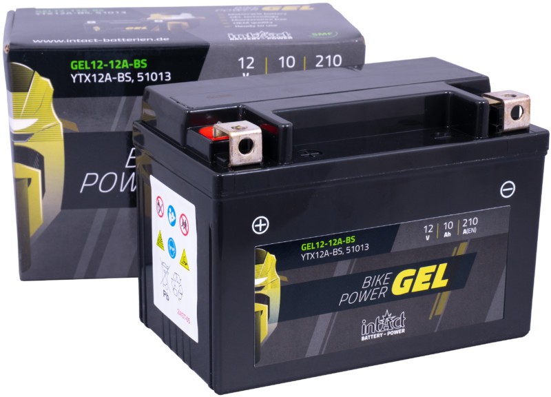 INTACT GEL YTX12A-BS = YT12A-BS  | 10Ah  210A