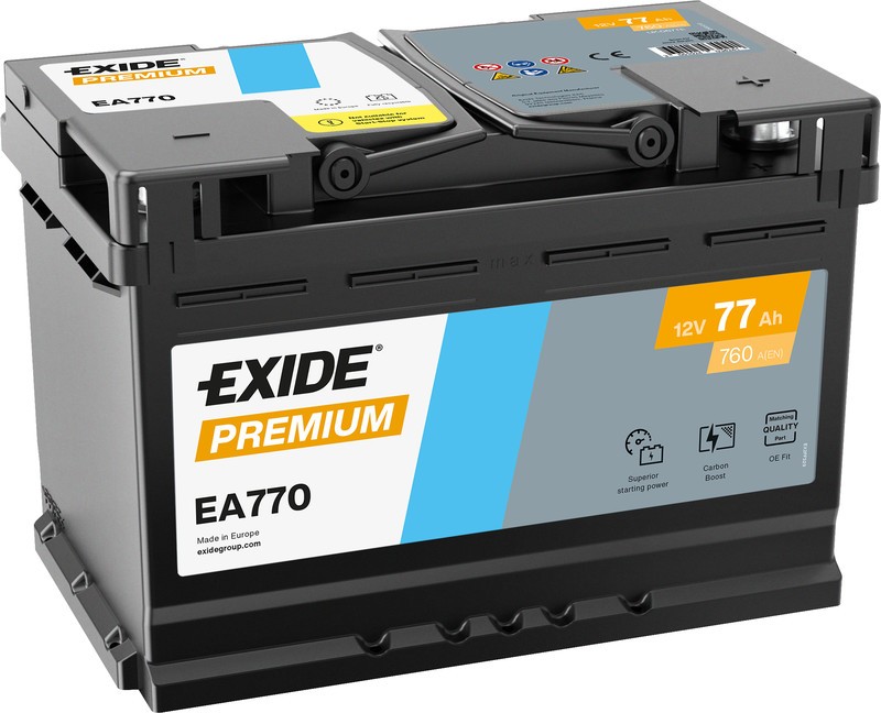 Exide EA770 | 12V 77Ah 760A Gama alta  ¡¡Oferta!!