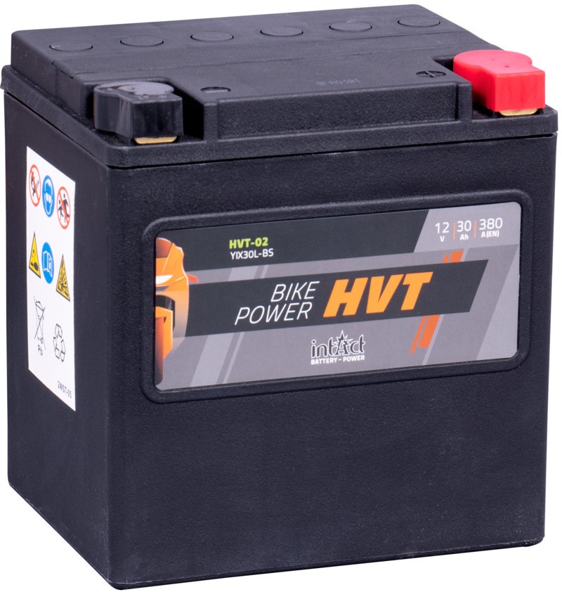 INTACT HVT02 YIX30L-BS HARLEY DAVIDSON 30Ah 380A | Nº 66010-97 | 2 AÑOS DE GARANTIA 