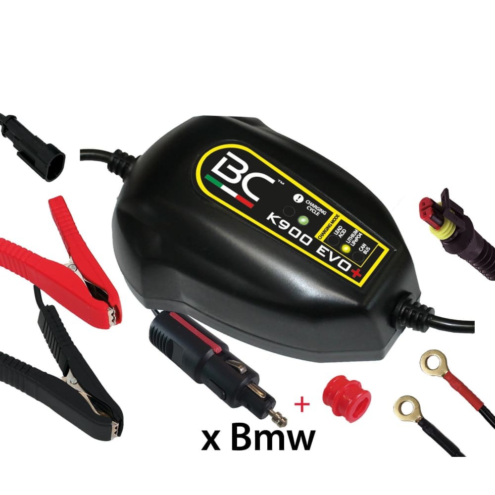 CARGADOR BC K900 EVO 12V  CAM-BUS + Bat. Plomo acido y Litio | Incluye cable conector mechero.