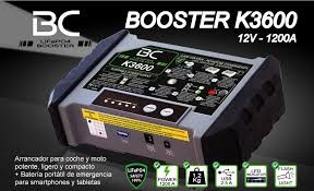 Arrancador BC K3600 1200A. litio LiFePO4 (arrancador + cargador dispositivos electronicos) Apto para Talleres profesionales ¡¡El mas potente del mercado!!