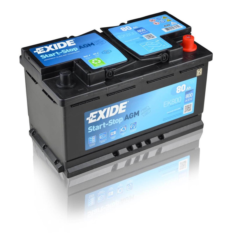 EXIDE EK800 AGM 80ah 800A