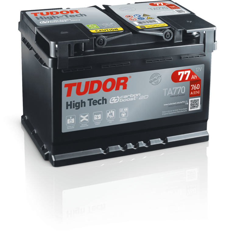 Tudor  TA770 12V 77ah | 760A Alta gama ¡Oferta!