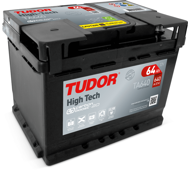 Tudor TA640 | 64Ah 640A Alta Gama ¡¡Oferta!! Equivalente: VARTA 12VL2 400/640A EN