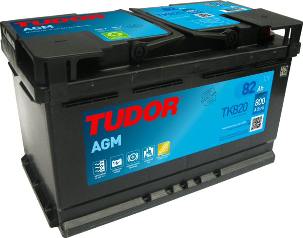 TUDOR TK820 AGM  | 82Ah 800A (EN) sistema START & STOP