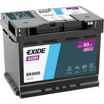 EXIDE EK600 AGM 12V 60Ah