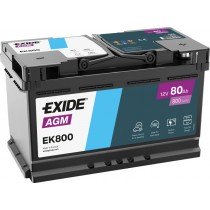 EXIDE EK800 AGM 80ah 800A